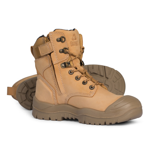 Mongrel High Leg Zip Sided Boot with Scuff Cap - Wheat 561050