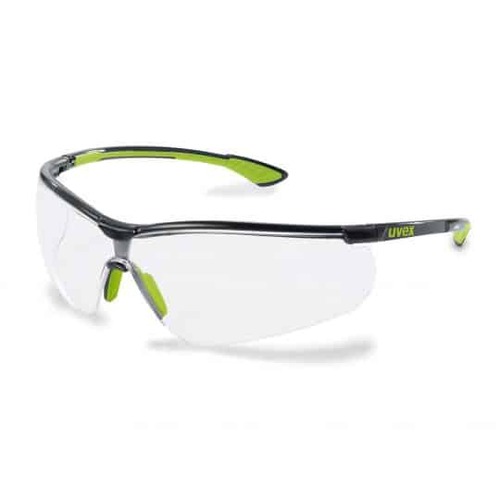 uvex Sportstyle Safety Glasses Clear THS Lens Black/Green