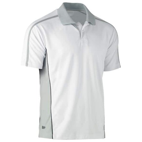 Bisley Painter's White Contrast Polo Short Sleeve Shirt