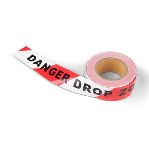 Barrier Tape Danger Drop Zone 50mm x 100m