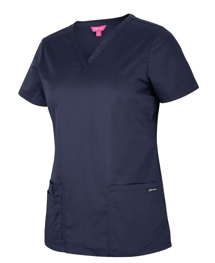 JBs Wear Women's Premium Navy Scrub Top