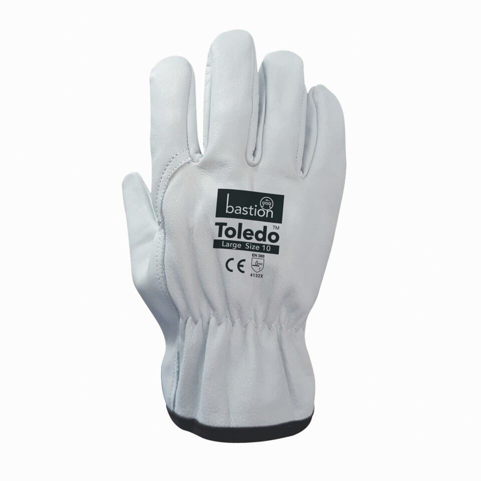 Bastion Toledo Premium A Grade Natural Cow Hide Riggers Gloves ...