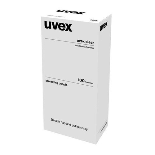 uvex Lens Cleaning Towelettes Pack of 100 Wall Mountable