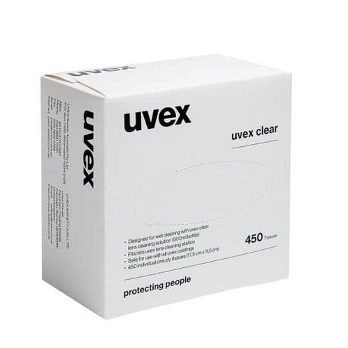 uvex Lens Cleaning Tissues Pack of 450