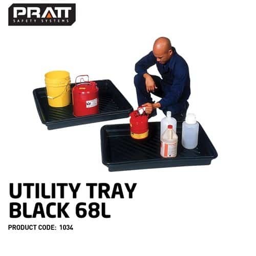 Utility Tray Black 68L