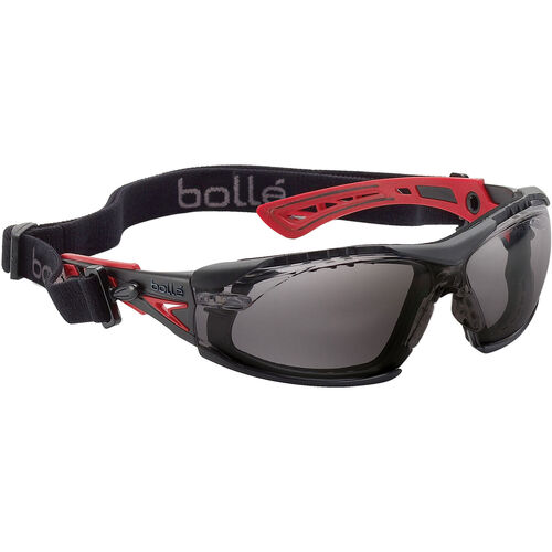Bolle Rush Plus Seal Platinum AS/AF with Gasket & Strap Smoke Lens