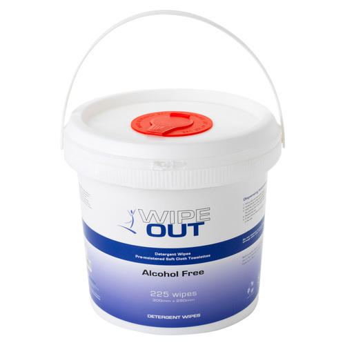 Wipe Out Detergent Alcohol-Free Wipes Tub of 225