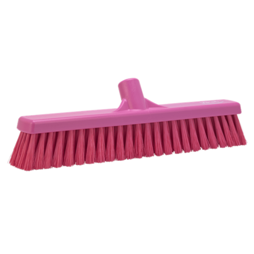 Vikan Floor Broom Medium Bristle 435mm Pink