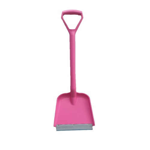 Vikan Shovel D-Grip Short Handle Small Blade Stainless Steel Lip - Pink