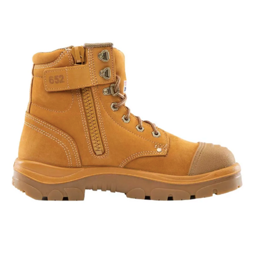 Steel Blue Argyle Zip Sided Safety Boot Scuff Cap - Wheat 312652