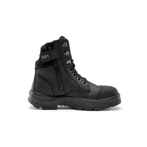 Steel Blue Southern Cross Zip Sided Safety Boot 150mm Scuff Cap - Black 312661
