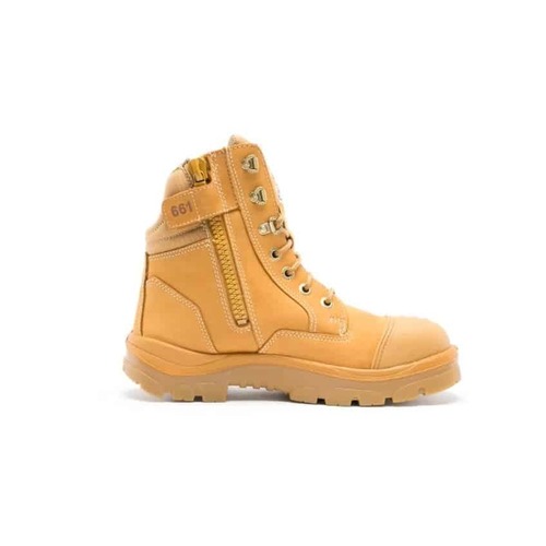 Steel Blue Southern Cross Zip Sided Safety Boot 150mm Scuff Cap - Wheat 312661