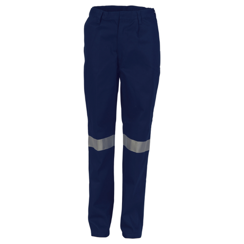 DNC Women's Cotton Drill Taped Pants (Navy)