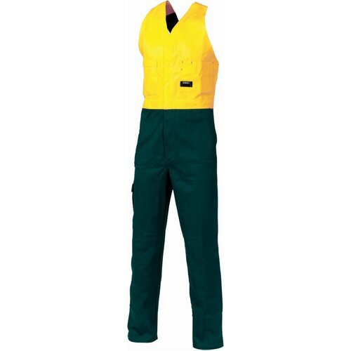 DNC Hi Vis Two Tone Cotton Action Back Overall
