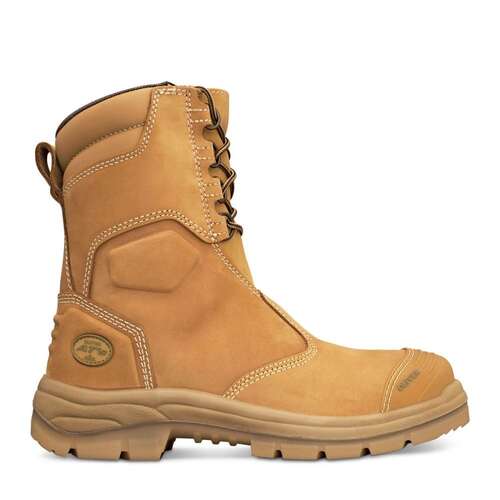 Oliver Hi-Leg Zip Sided Safety Boot 200mm - Wheat
