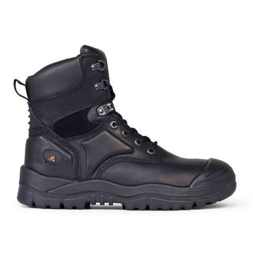 Mongrel High Leg Lace Up Boot with Scuff Cap - Black 550020