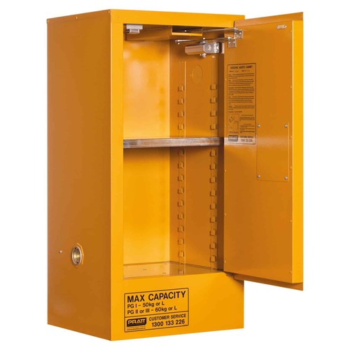 Oxidising Agent Storage Cabinet Metal 60L 1 Door 2 Shelves