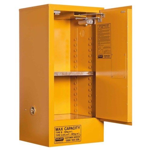 Organic Peroxide Storage Cabinet Metal 60L 1 Door 2 Shelves