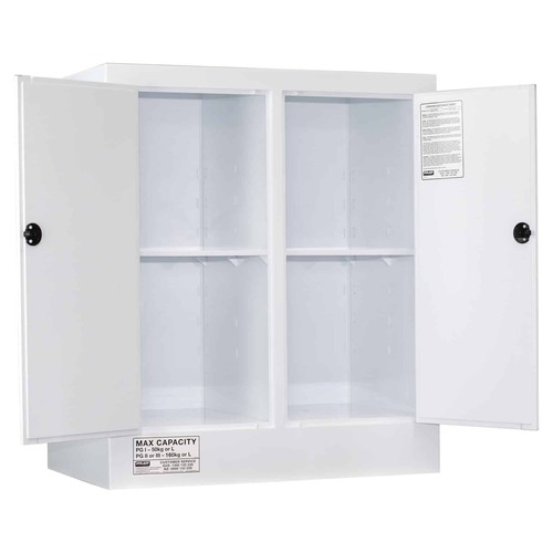 Corrosive Storage Cabinet Poly 160L 2 Door 4 Shelves