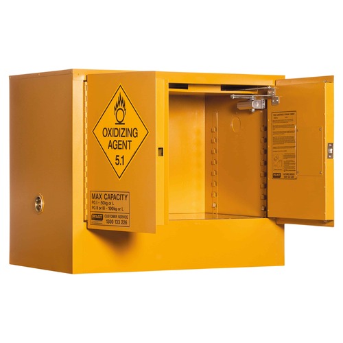 Oxidising Agent Storage Cabinet Metal 100L 2 Doors 1 Shelf