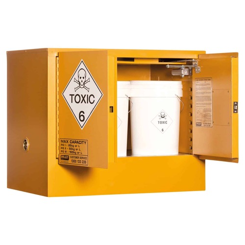 Toxic Substance Storage Cabinet Metal 100L 2 Door 1 Shelf