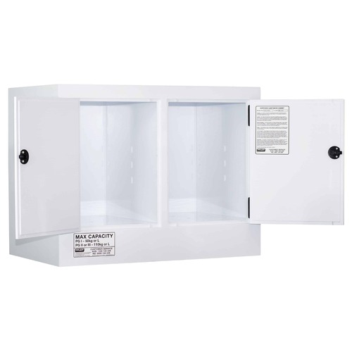 Corrosive Storage Cabinet Poly 110L 2 Door 2 Shelves