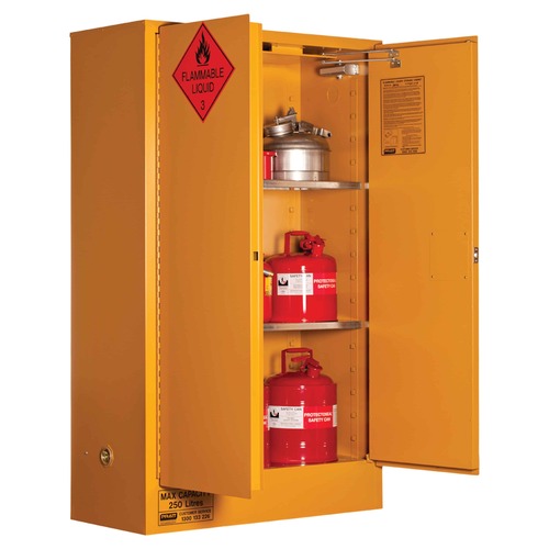 Flammable Storage Cabinet Metal 250L 2 Door 3 Shelves