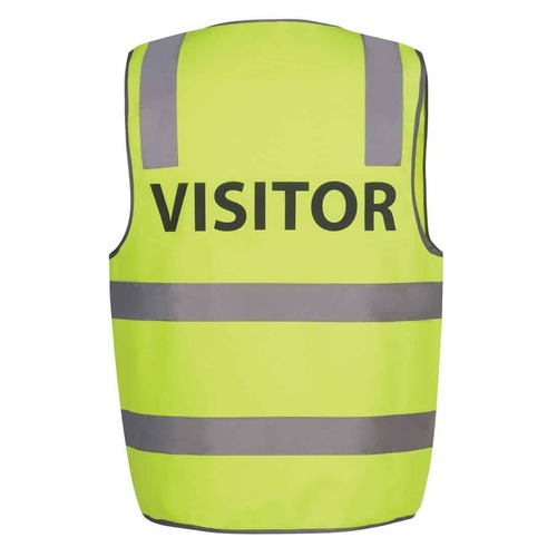 JBs Wear Hi Vis Day/Night Lime Safety Vest Visitor