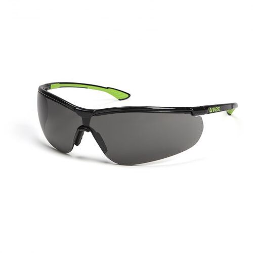 uvex Sportstyle Safety Glasses Grey Lens Black/Green