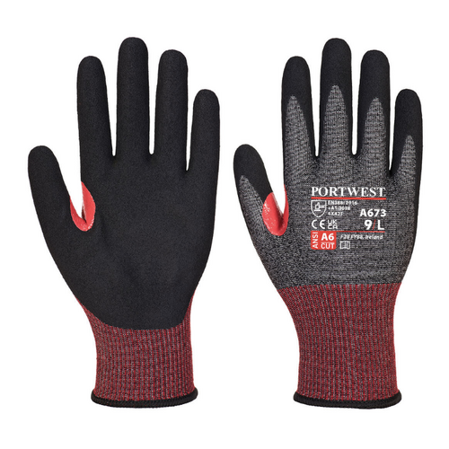 Portwest Nitrile Foam Cut Resistant 18-Gauge Liner Level F Gloves