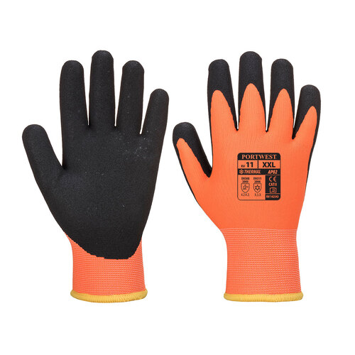 Portwest Thermo Pro Ultra Fleece Lined Gloves (Orange/Black)