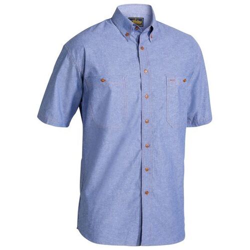 Bisley Chambray Blue Short Sleeve Shirt