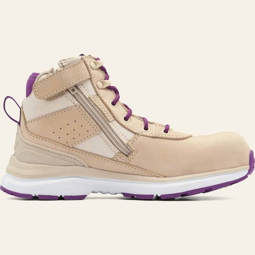 Blundstone 885 Women's Ankle Zip Sided Composite Toe Boot - Sand/Purple