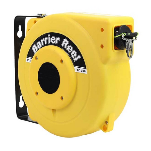 Mini Barrier Reel 15m Retractable (Black/Yellow)