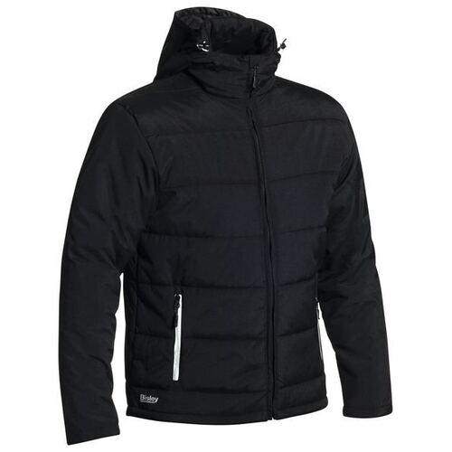 Bisley Black Puffer Jacket with Adjustable Hood