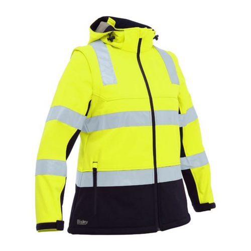 Bisley Women's Taped Hi Vis 3 in 1 Soft Shell Jacket