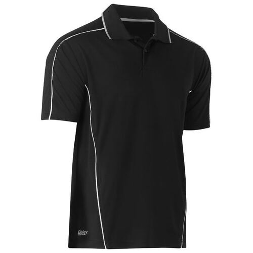 Bisley Cool Mesh Short Sleeve Polo with Reflective Piping