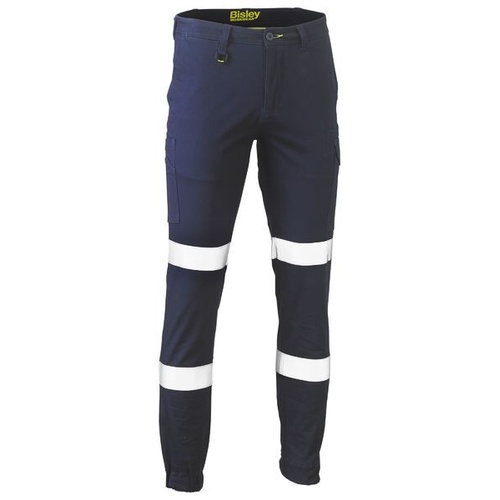 Bisley Taped Stretch Cotton Drill Cargo Cuffed Pants