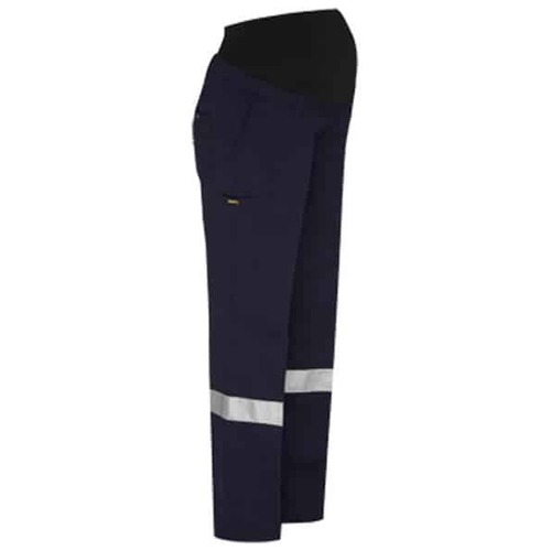 Bisley Women's Taped Maternity Drill Navy Work Pants
