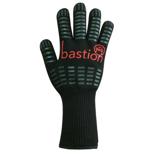 Bastion Zamora Heat Resistant Gloves with Silicone Grip, 350mm, One Size Fits All