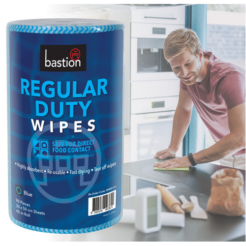 Wiper Roll Regular Duty Blue 30 x 50cm Carton of 6