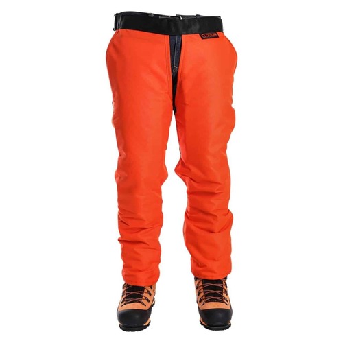 Clogger C8 Chainsaw Chaps Orange Clipped for Home & Farm Use