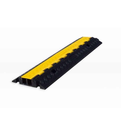 Barsec Cable Protector 2 Channel Rubber with Lid Black/Yellow