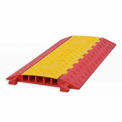 Barsec Cable Protector 5 Channel Polyurethane with Lid Orange/Yellow