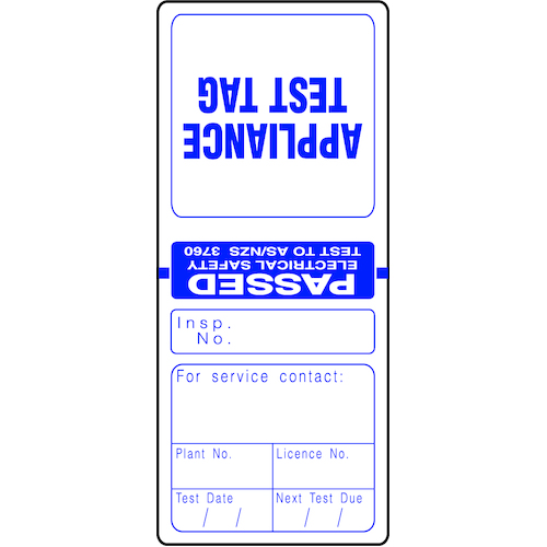 Blue Electrical Test Tags (Pkt 100)