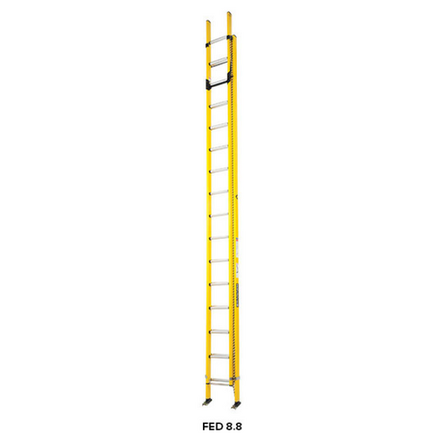 Branach PowerMaster Fibreglass Extension Ladder 5.10m - 8.8m