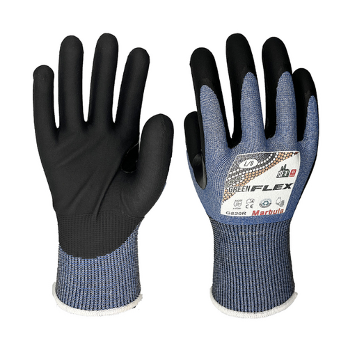 GreenFlex Nitrile Foam Palm Cut Level D Gloves 