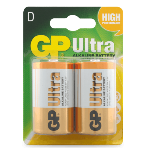 Battery GP Ultra Alkaline D Pack of 2