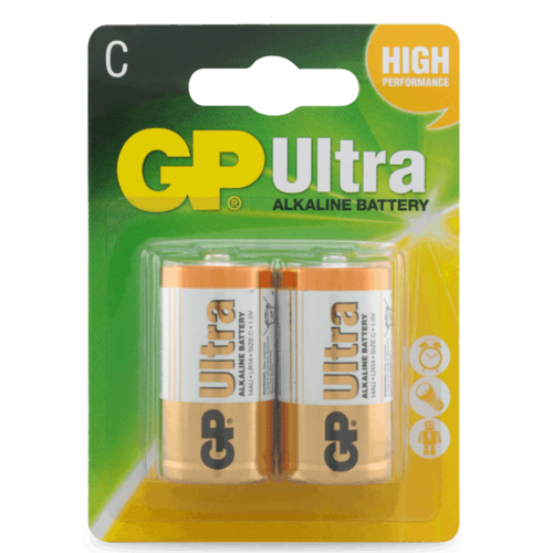 Battery GP Ultra Alkaline C Pack of 2