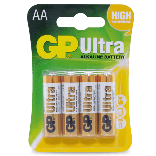 Battery GP Ultra Alkaline AA Pack of 4
